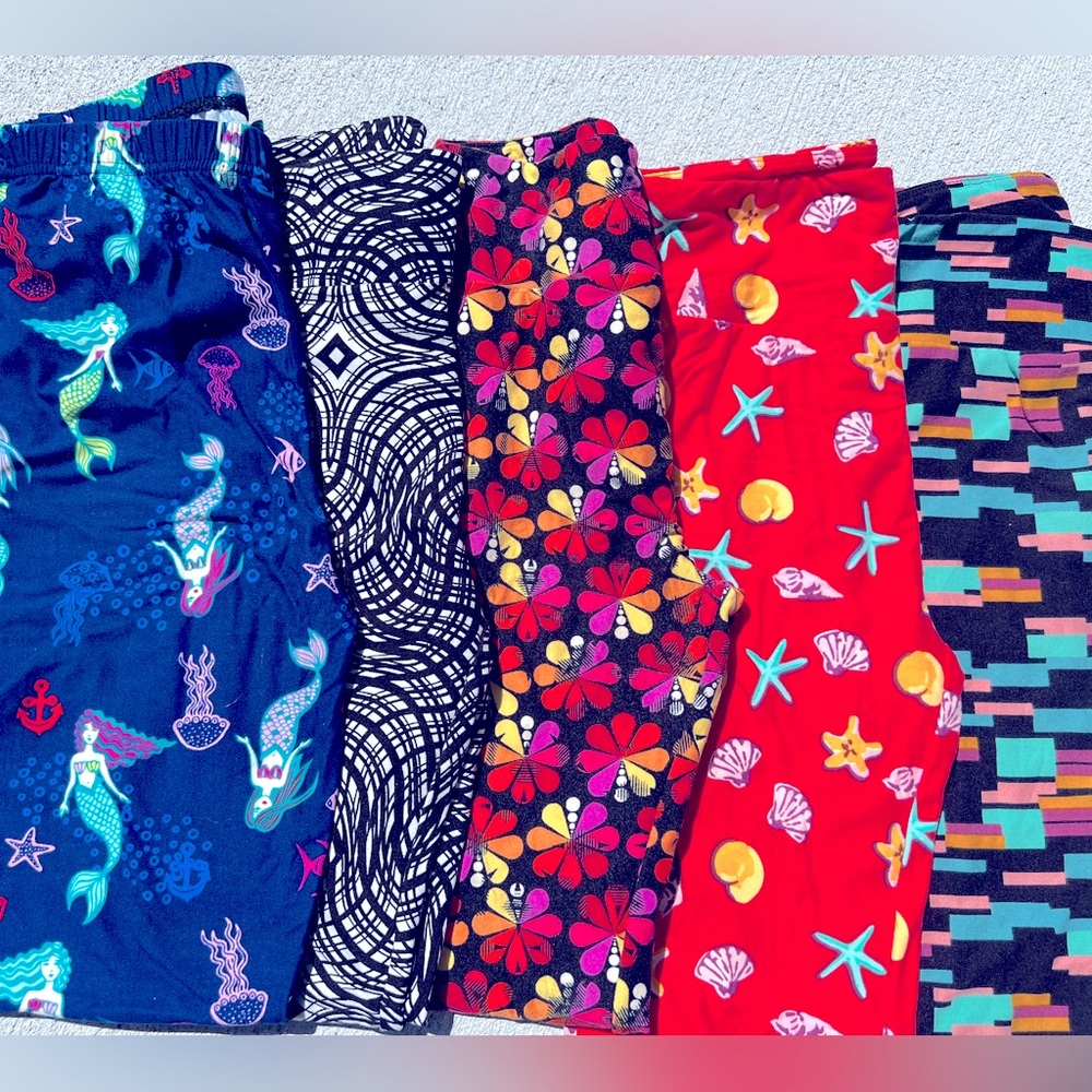 Colorful Patterned Leggings Set Lularoe